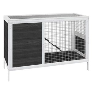 vidaXL Kr&aacute;lik&aacute;reň siv&aacute; 103x44x69,5 cm mas&iacute;vna borovica
