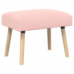 vidaXL lavička Jednofarebn&yacute; Ružov&aacute; 60 x 40 x 45 cm Boucl&eacute;