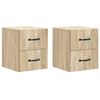 vidaXL N&aacute;stenn&aacute; nočn&aacute; skrinka 2 pcs Dub sonoma 34,5 x 33 x 40 cm