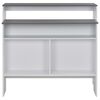 vidaXL Barový stôl s 2 stolovými doskami, bielo sivý 130x40x120 cm