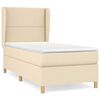vidaXL Boxspring posteľ s matracom kr&eacute;mov&aacute; 100x200 cm l&aacute;tka
