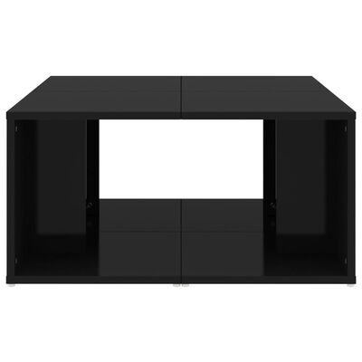 vidaXL Konferenčné stolíky 4 ks lesklé čierne 33x33x33 cm drevotrieska