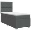 vidaXL Posteľ boxspring s matracom Tmavosiv&aacute; 80 x 200 cm L&aacute;tka
