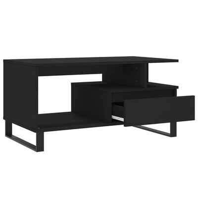 vidaXL Konferenčný stolík čierny 90x49x45 cm spracované drevo
