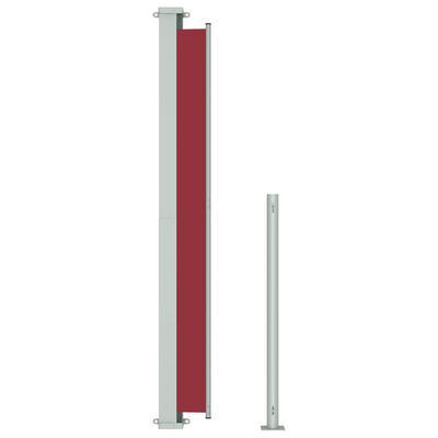 vidaXL Zaťahovacia bočná markíza na terasu 180x300 cm, červená