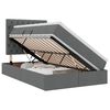 vidaXL LED &uacute;ložn&aacute; posteľ s matracom Tmavosiv&aacute; 120 x 190 cm L&aacute;tka