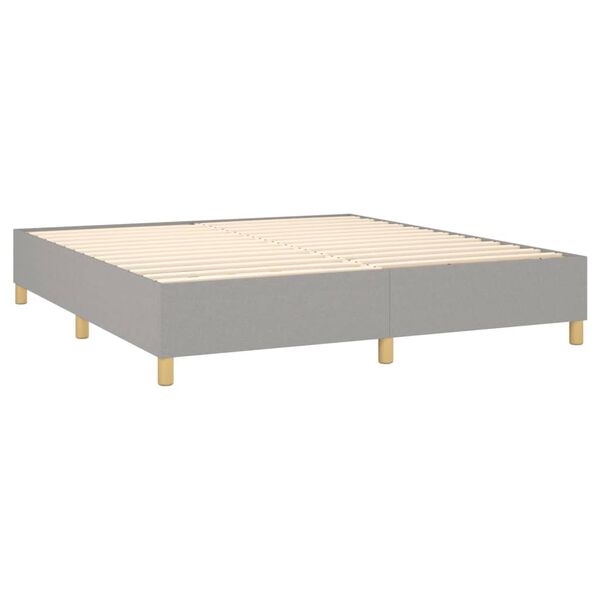 vidaXL Boxspring posteľ s matracom bledosiv&aacute; 180x200 cm l&aacute;tka
