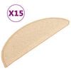 vidaXL Schodov&eacute; rohože 15 ks 56x17x3 cm kr&eacute;mov&eacute;, polkruhov&eacute;