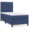 vidaXL Posteľn&yacute; r&aacute;m boxspring s matracom modr&yacute; 90x200 cm l&aacute;tka