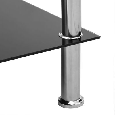 vidaXL Bočný stôl priehľadný 45x50x45 cm tvrdené sklo