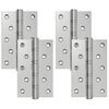 vidaXL P&aacute;nt 4 ks 130 x 75 x 13 mm Strieborn&aacute; Oceľ