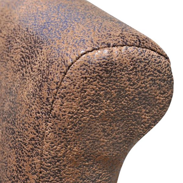 vidaXL Jedálenské stoličky 6 ks, hnedé, umelá koža