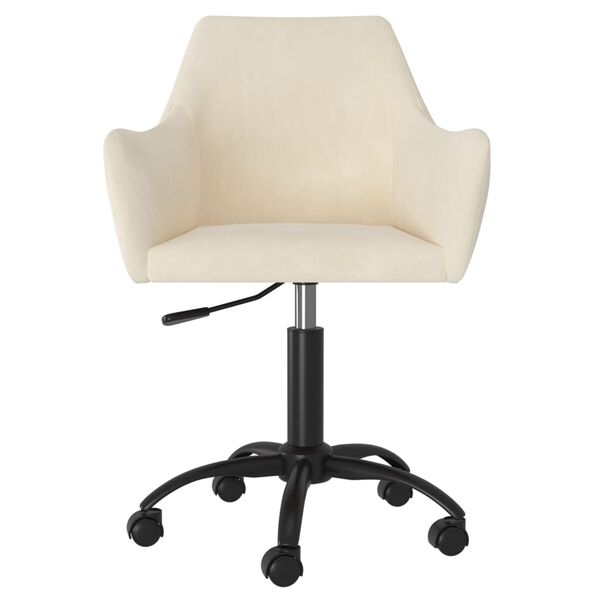 vidaXL Otočn&eacute; jed&aacute;lensk&eacute; stoličky 6 ks kr&eacute;mov&eacute; zamat