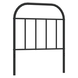 vidaXL Kovov&eacute; n&aacute;hradn&eacute; čelo postele čierne 75 cm