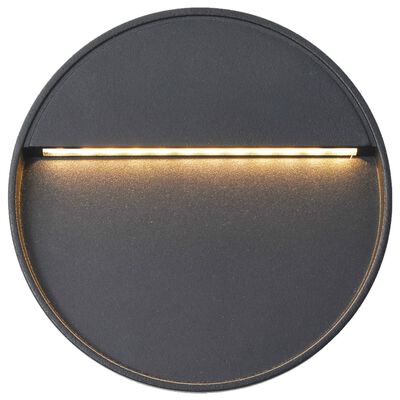vidaXL Vonkajšie nástenné LED svietidlá 2 ks, 3 W, čierne, okrúhle