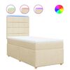 vidaXL Boxspring posteľ s matracom kr&eacute;mov&aacute; 100x200 cm l&aacute;tka