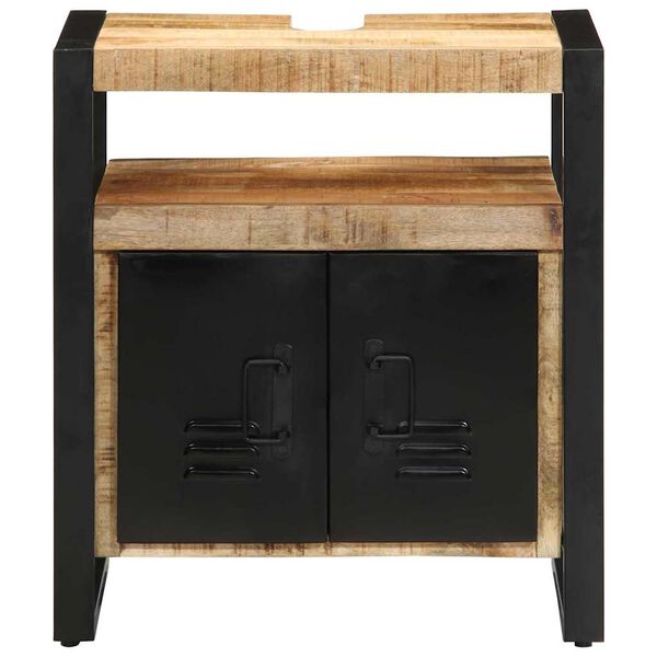 vidaXL Kúpeľňová skriňa s poličkou Hnedá 55 x 35 x 60 cm Mangový masív