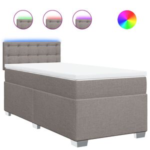 vidaXL Posteľn&yacute; r&aacute;m boxsping s matracom sivohned&yacute; 80x200 cm l&aacute;tka