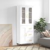 vidaXL Vysok&aacute; skrinka biela 69,5x34x180 cm spracovan&eacute; drevo