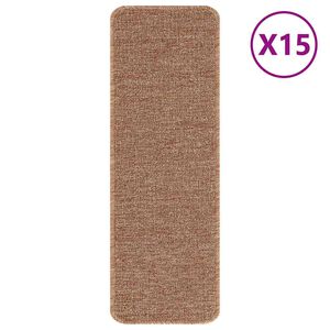 vidaXL Proti&scaron;mykov&eacute; schodov&eacute; rohože 15 ks 60 x 25 cm Žlt&aacute; PP