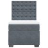 vidaXL Posteľn&yacute; r&aacute;m boxspring s matracom tmavosiv&yacute; 100x200 cm zamat