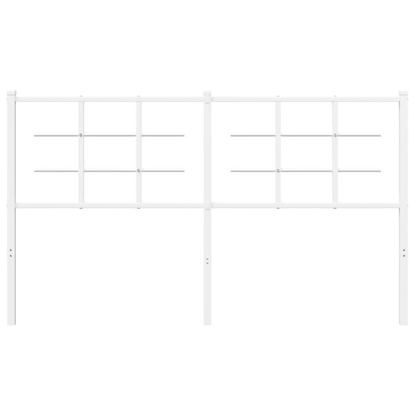 vidaXL Kovov&eacute; n&aacute;hradn&eacute; čelo postele, biele 150cm