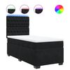 vidaXL Posteľn&yacute; r&aacute;m boxspring s matracom čierny 80x200 cm zamat
