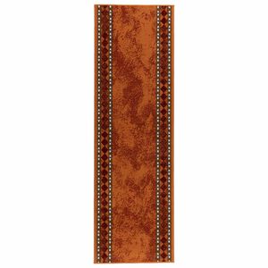 vidaXL Beh&uacute;ň na koberce FLORNES Tkan&yacute; Oranžov&aacute; 67 cm x 150 cm PP 7 mm