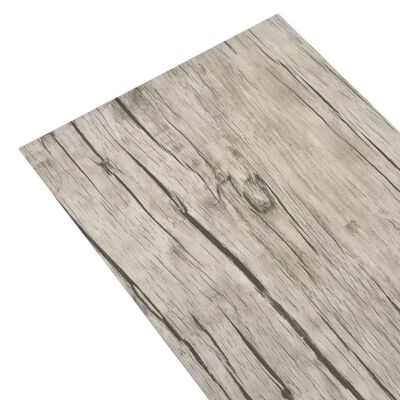 vidaXL Nesamolepiace podlahové dosky, PVC 4,46 m² 3 mm, svetlosivé