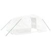 vidaXL Sklen&iacute;k s oceľov&yacute;m r&aacute;mom biely 20 m&sup2; 5x4x2,3 m