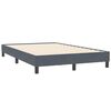 vidaXL Posteľný rám boxspring bez matracom tmavosivý 120x210 cm zamat