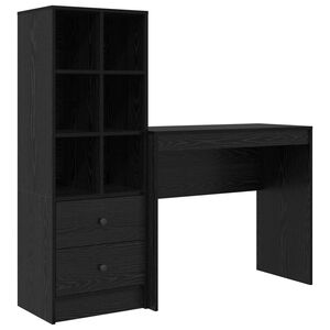 vidaXL St&ocirc;l Čierny dub 135,5 x 40 x 127 cm 2 ks