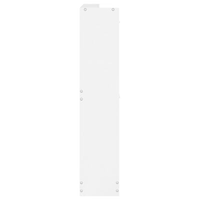 vidaXL Botník Biela, vysoký lesk 59x17x81 cm spracované drevo
