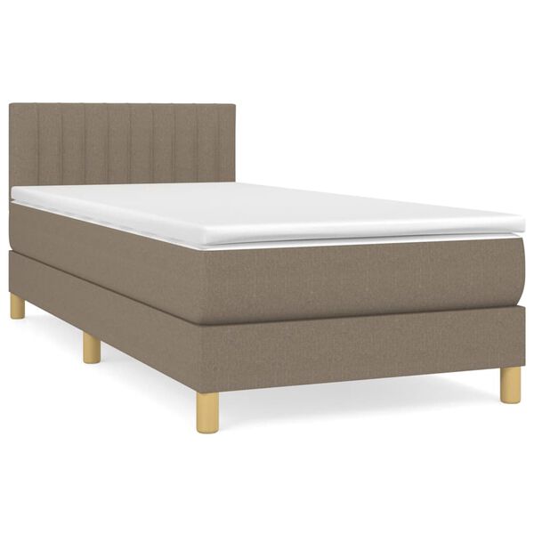 vidaXL Boxspring posteľ s matracom sivohned&yacute; 100x200 cm l&aacute;tka