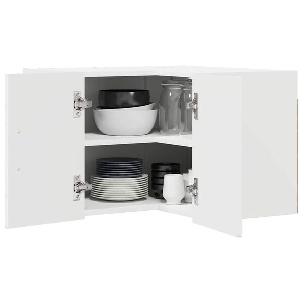 vidaXL Kuchynsk&aacute; skriňa Vysok&yacute; lesk bielej 57 x 57 x 40 cm