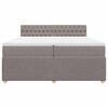 vidaXL Boxspring posteľ s matracom sivohned&yacute; 200x200 cm l&aacute;tka
