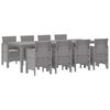 vidaXL Z&aacute;hradn&yacute; jed&aacute;lensk&yacute; set 9 pcs Biela Polypropyl&eacute;n