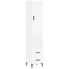 vidaXL Vysok&aacute; skrinka biela 34,5x34x180 cm spracovan&eacute; drevo