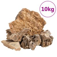 vidaXL Dračie kamene 10 kg hnedé 5-30 cm