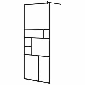 vidaXL Sprchov&aacute; z&aacute;stena z priehľadn&eacute;ho ESG skla 80x195 cm čierna