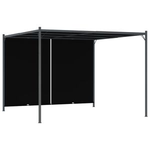vidaXL Z&aacute;hradn&aacute; pergola s v&yacute;suvnou strechou antracitov&aacute; 3x3 m