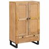 vidaXL Highboard s dverami Hned&aacute; 40 x 33 x 110 cm Mas&iacute;vne mango drevo