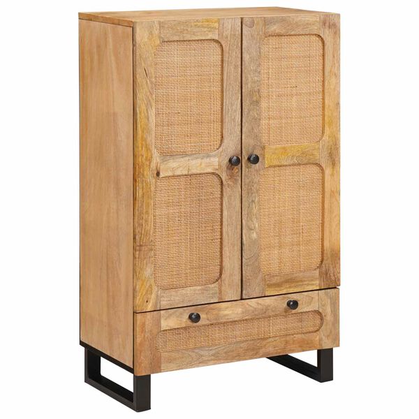 vidaXL Highboard s dverami Hned&aacute; 40 x 33 x 110 cm Mas&iacute;vne mango drevo