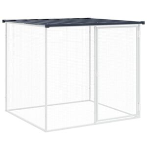 vidaXL Klietka pre kurčat&aacute; strecha antracitov&aacute; 103x98x90 cm poz. oceľ