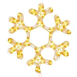 vidaXL Silueta vianočnej vločky, 48 LED, tepl&aacute; biela 27x27 cm
