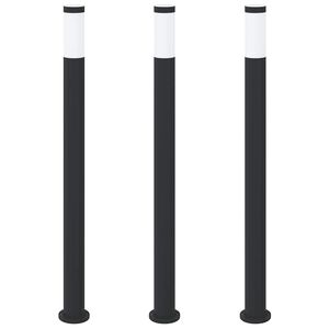 vidaXL Stĺpikov&eacute; svetl&aacute; 3 ks 110 cm nehrdzavej&uacute;ca oceľ IP44
