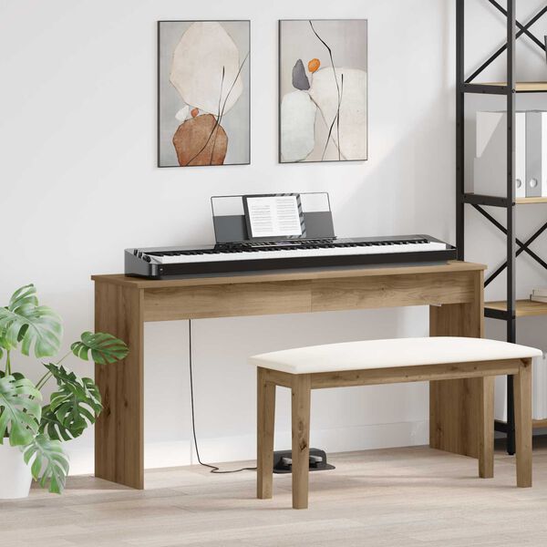 vidaXL Stojan na kl&aacute;vesy Remeseln&yacute; dub 130 x 32 x 64 cm