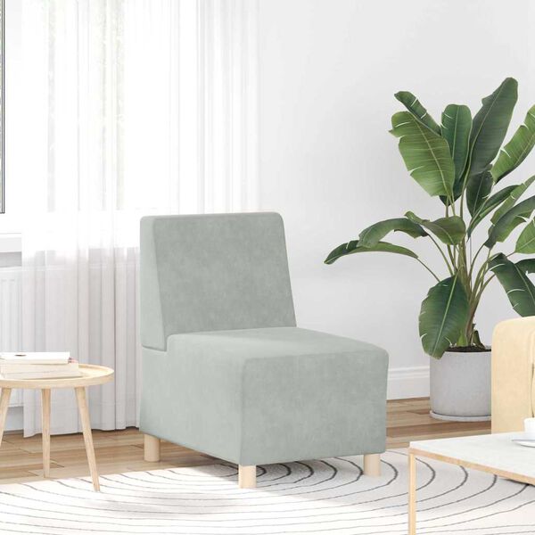 vidaXL Bezrúčková modulárna sofa jednotka 2 pcs Svetlosivá