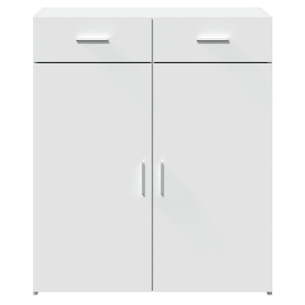 vidaXL Komoda, biela 80x42,5x93 cm, kompozitné drevo