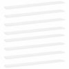 vidaXL Pr&iacute;davn&eacute; police 8 ks, biele 80x10x1,5 cm, drevotrieska